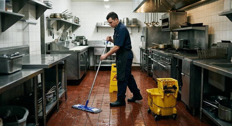 Commercial Kitchen Mopping in Conroe, TX