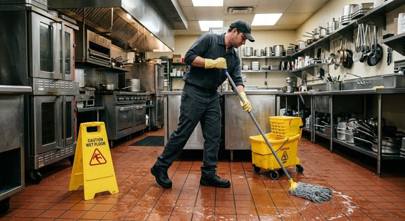 Commercial Kitchen Mopping in Denton, TX